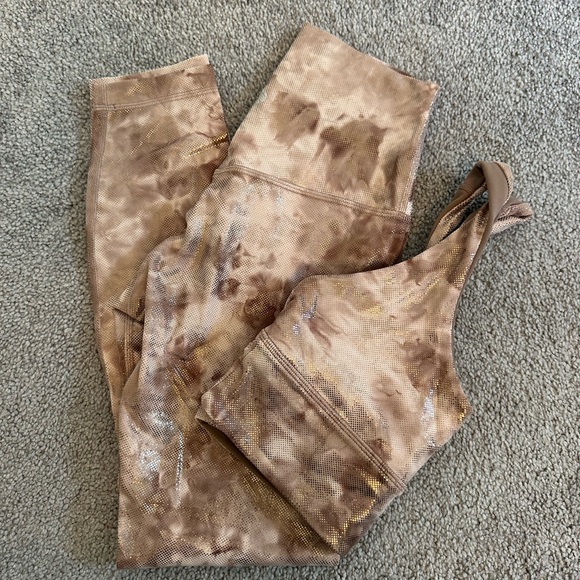 lululemon athletica Pants - Brown/pink Tie-Dye Women's Lululemon align set